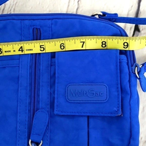 Multi Sac Royal Blue Crossbody Bag 7x9 VGUC - Picture 8 of 12